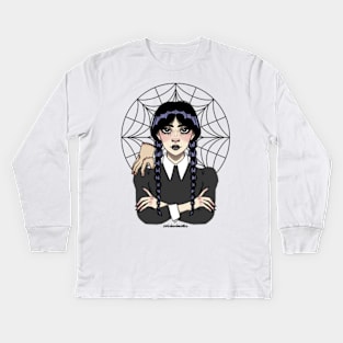 Wednesday Addams Kids Long Sleeve T-Shirt